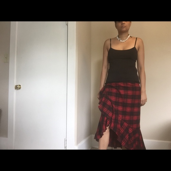 tartan ruffle skirt